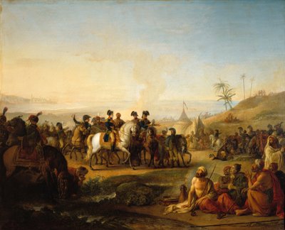 Le général Bonaparte visitant les fontaines de Moïse, près du Sinaï, 28 décembre 1798 - Jean Simon Berthelemy